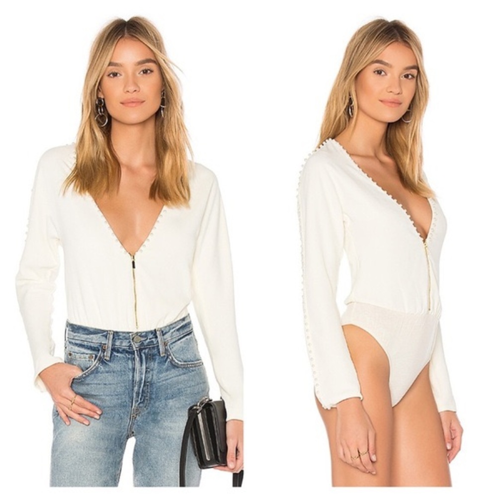 Wildfox ivory pearl triumph bodysuit size M